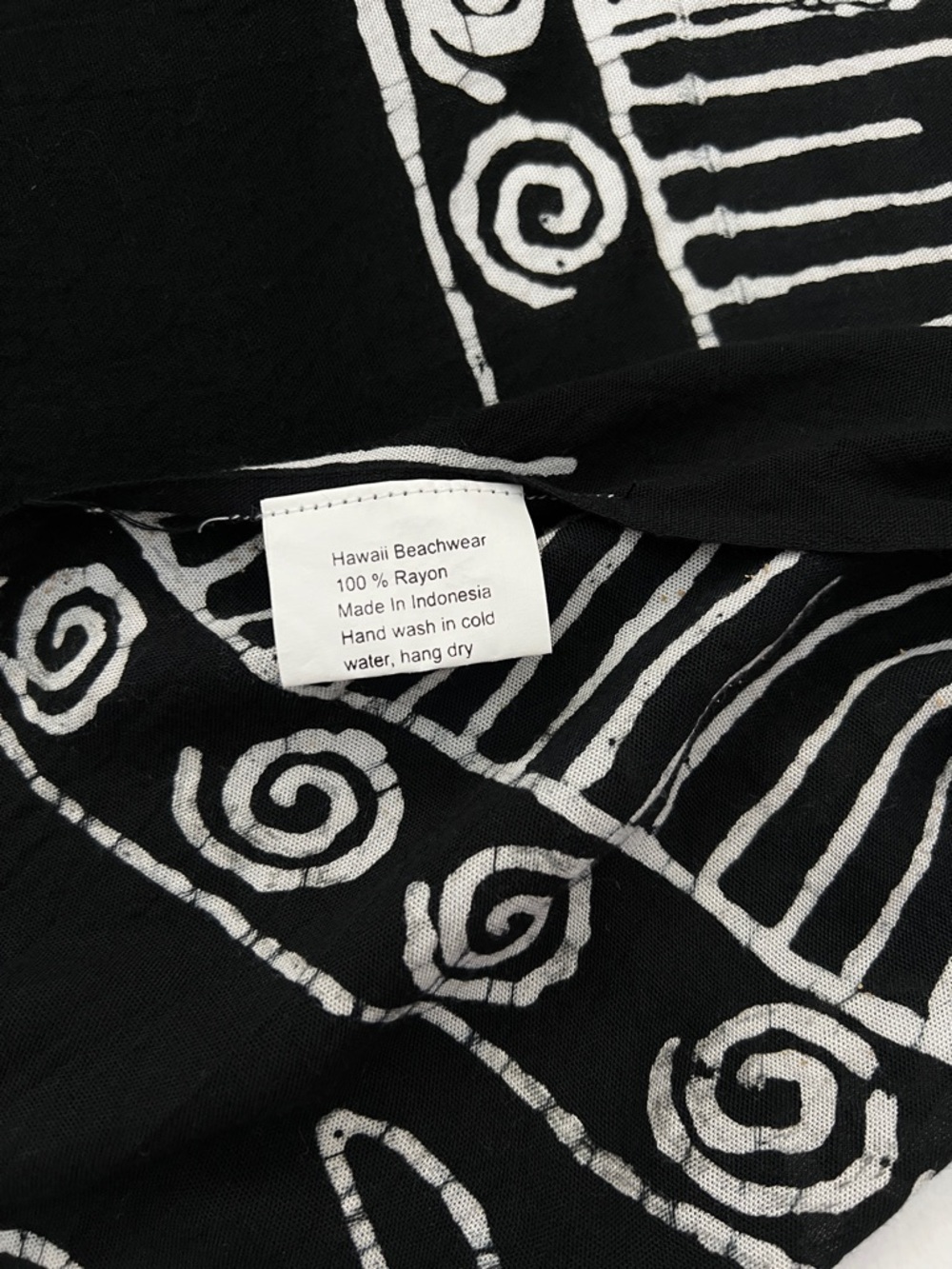 Hawaii Beachwear Sarong Pareo Turtle Animal Print Swim-Suit Cover Black White - Picture 7 of 7